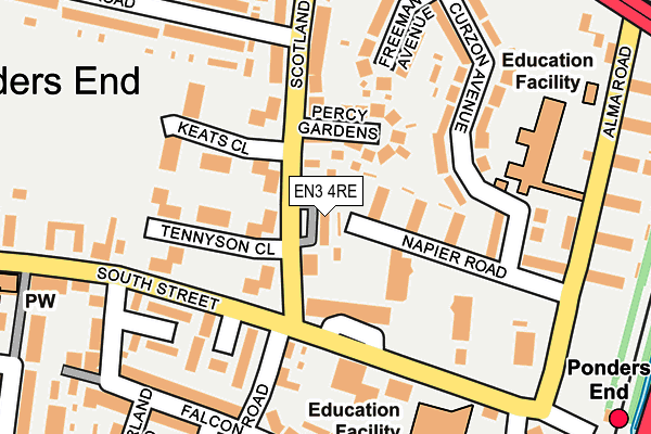 EN3 4RE map - OS OpenMap – Local (Ordnance Survey)