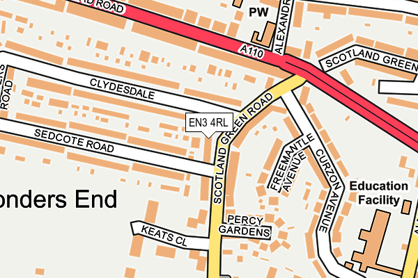 EN3 4RL map - OS OpenMap – Local (Ordnance Survey)