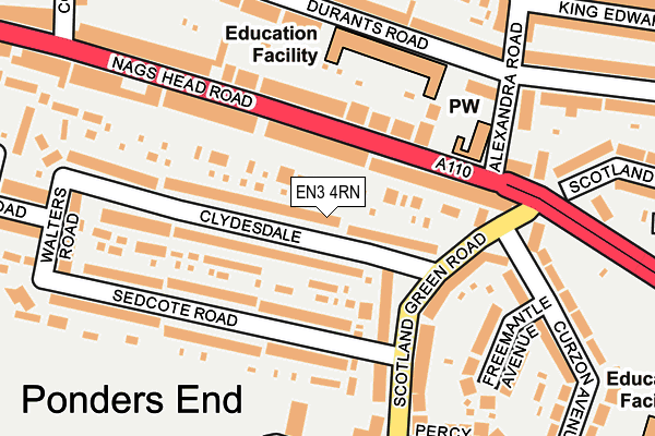 EN3 4RN map - OS OpenMap – Local (Ordnance Survey)