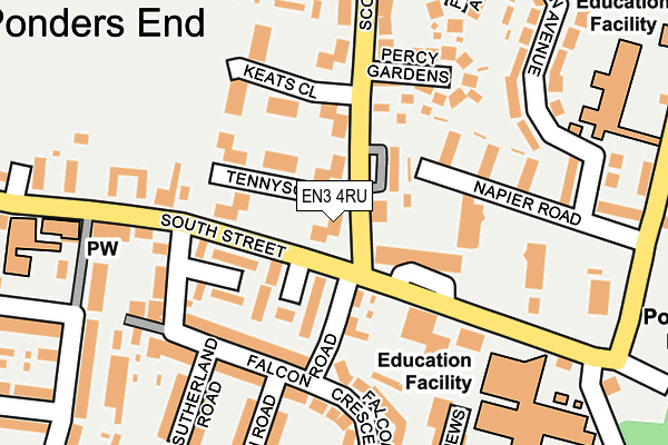 EN3 4RU map - OS OpenMap – Local (Ordnance Survey)