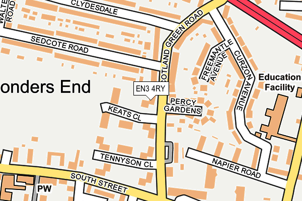 EN3 4RY map - OS OpenMap – Local (Ordnance Survey)