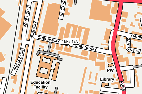 EN3 4SA map - OS OpenMap – Local (Ordnance Survey)