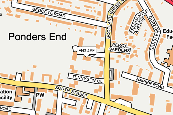 EN3 4SF map - OS OpenMap – Local (Ordnance Survey)