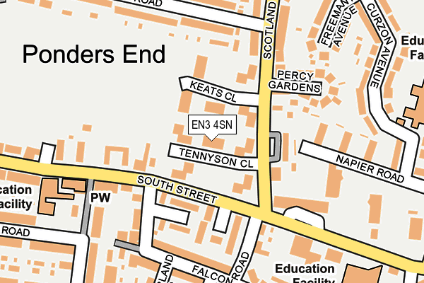 EN3 4SN map - OS OpenMap – Local (Ordnance Survey)