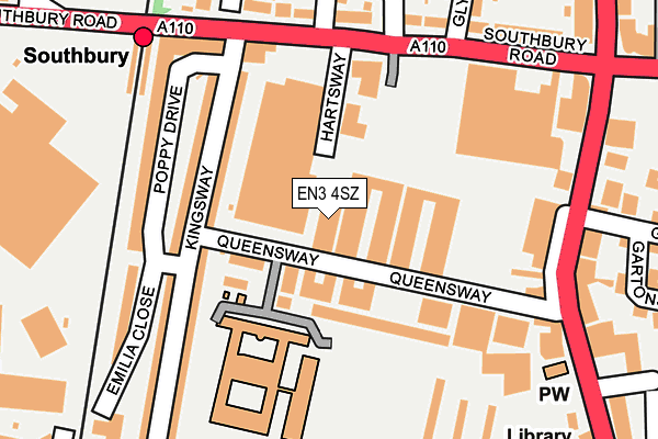 EN3 4SZ map - OS OpenMap – Local (Ordnance Survey)