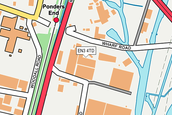 EN3 4TD map - OS OpenMap – Local (Ordnance Survey)