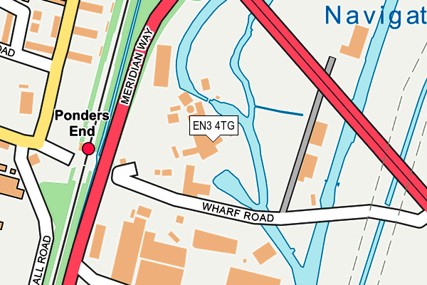 EN3 4TG map - OS OpenMap – Local (Ordnance Survey)