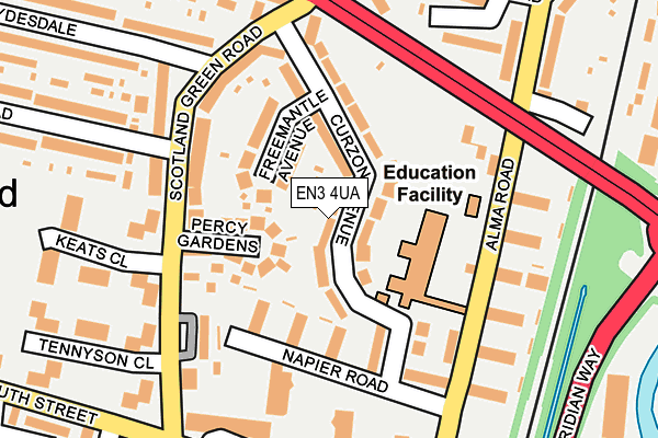 EN3 4UA map - OS OpenMap – Local (Ordnance Survey)