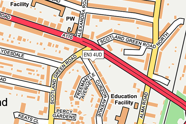 EN3 4UD map - OS OpenMap – Local (Ordnance Survey)