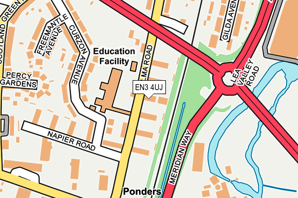 EN3 4UJ map - OS OpenMap – Local (Ordnance Survey)