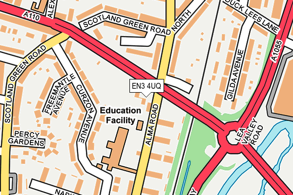 EN3 4UQ map - OS OpenMap – Local (Ordnance Survey)