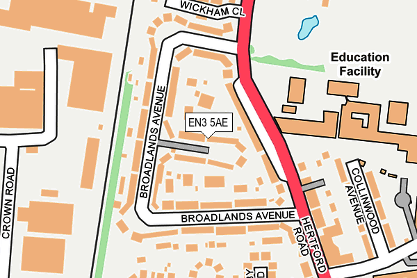 EN3 5AE map - OS OpenMap – Local (Ordnance Survey)