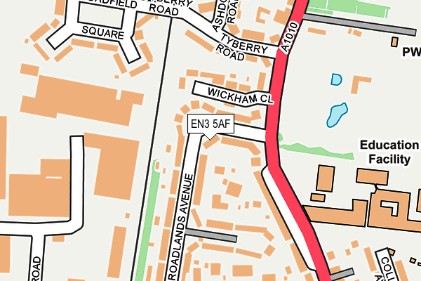 EN3 5AF map - OS OpenMap – Local (Ordnance Survey)