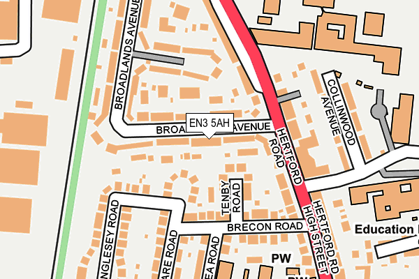 EN3 5AH map - OS OpenMap – Local (Ordnance Survey)