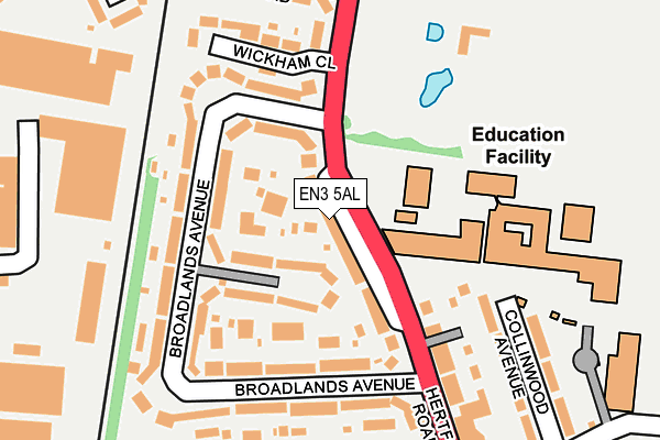 EN3 5AL map - OS OpenMap – Local (Ordnance Survey)