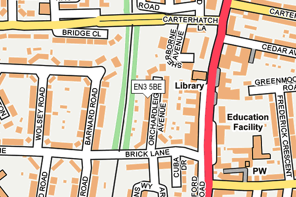 EN3 5BE map - OS OpenMap – Local (Ordnance Survey)