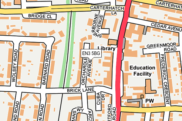 EN3 5BG map - OS OpenMap – Local (Ordnance Survey)