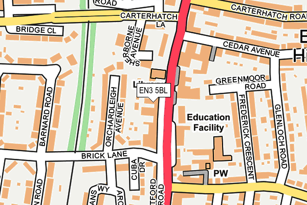 EN3 5BL map - OS OpenMap – Local (Ordnance Survey)