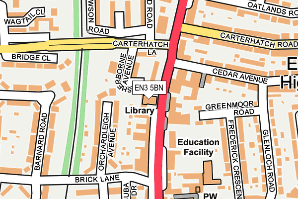 EN3 5BN map - OS OpenMap – Local (Ordnance Survey)