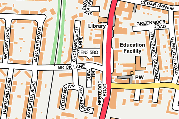 EN3 5BQ map - OS OpenMap – Local (Ordnance Survey)