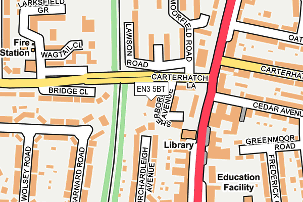 EN3 5BT map - OS OpenMap – Local (Ordnance Survey)