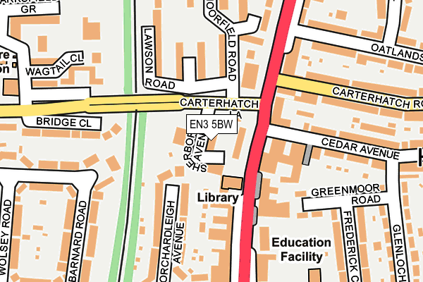 EN3 5BW map - OS OpenMap – Local (Ordnance Survey)