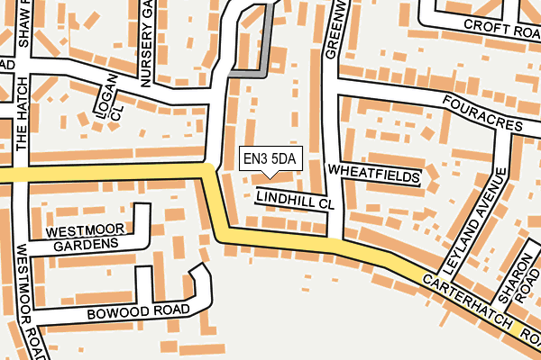 EN3 5DA map - OS OpenMap – Local (Ordnance Survey)