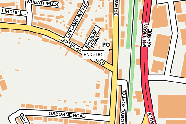 EN3 5DG map - OS OpenMap – Local (Ordnance Survey)