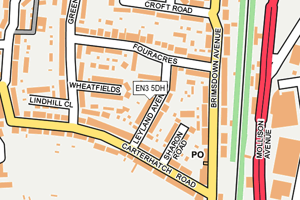 EN3 5DH map - OS OpenMap – Local (Ordnance Survey)