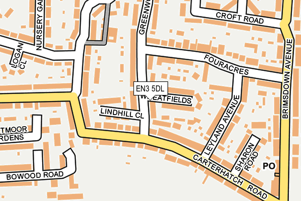EN3 5DL map - OS OpenMap – Local (Ordnance Survey)