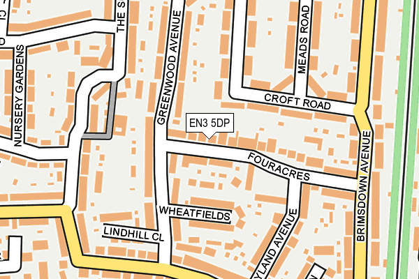 EN3 5DP map - OS OpenMap – Local (Ordnance Survey)
