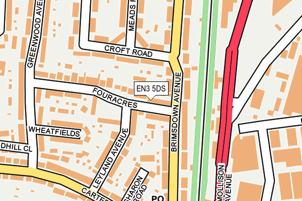 EN3 5DS map - OS OpenMap – Local (Ordnance Survey)