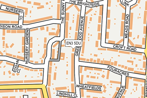 EN3 5DU map - OS OpenMap – Local (Ordnance Survey)