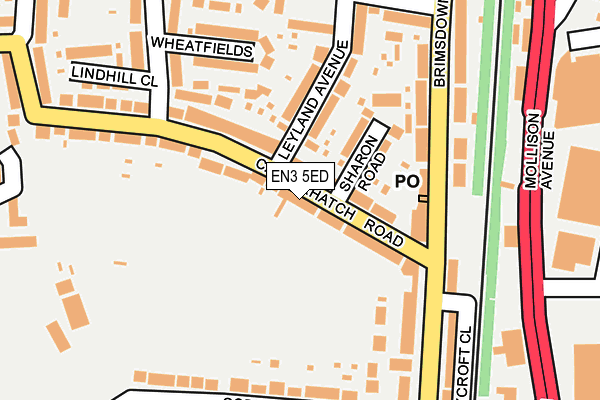 EN3 5ED map - OS OpenMap – Local (Ordnance Survey)