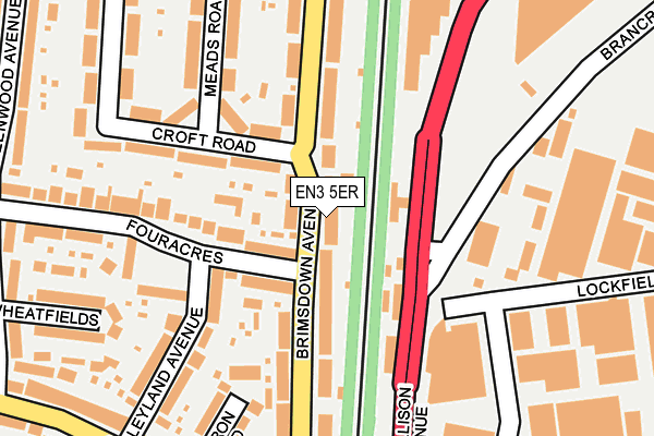 EN3 5ER map - OS OpenMap – Local (Ordnance Survey)