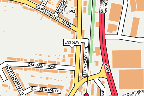 EN3 5EW map - OS OpenMap – Local (Ordnance Survey)