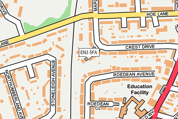 EN3 5FA map - OS OpenMap – Local (Ordnance Survey)