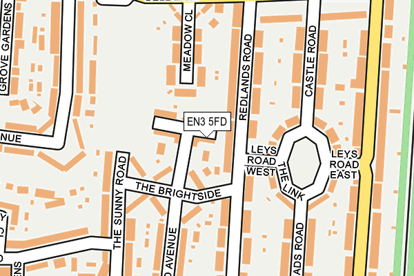 EN3 5FD map - OS OpenMap – Local (Ordnance Survey)