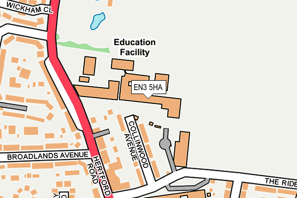 EN3 5HA map - OS OpenMap – Local (Ordnance Survey)