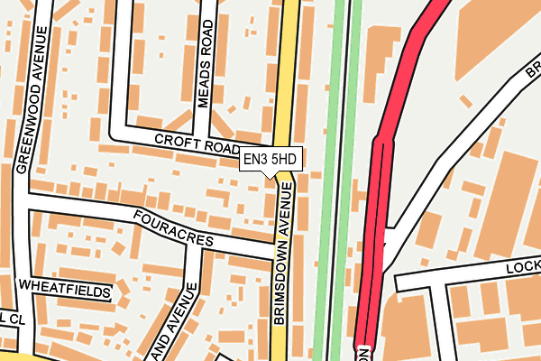 EN3 5HD map - OS OpenMap – Local (Ordnance Survey)