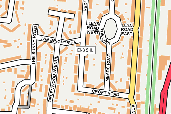 EN3 5HL map - OS OpenMap – Local (Ordnance Survey)