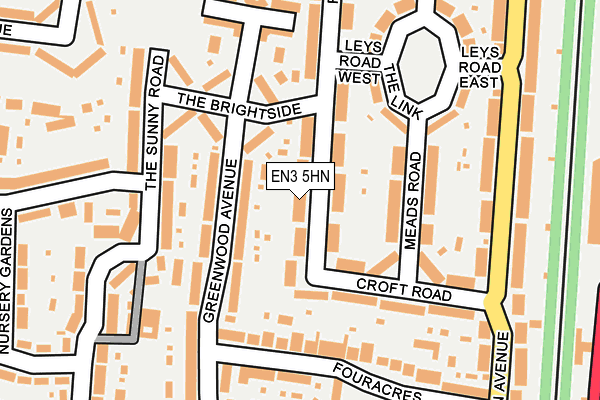 EN3 5HN map - OS OpenMap – Local (Ordnance Survey)