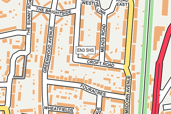 EN3 5HS map - OS OpenMap – Local (Ordnance Survey)