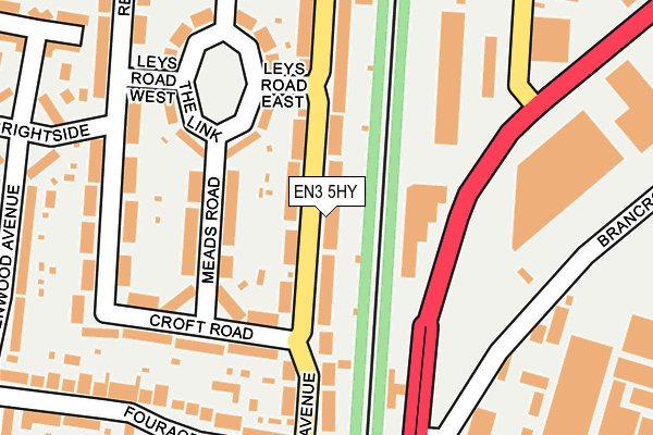 EN3 5HY map - OS OpenMap – Local (Ordnance Survey)