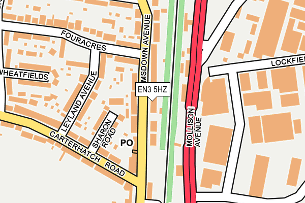 EN3 5HZ map - OS OpenMap – Local (Ordnance Survey)