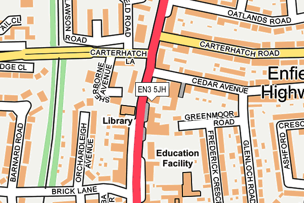 EN3 5JH map - OS OpenMap – Local (Ordnance Survey)