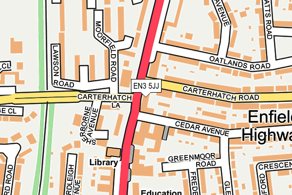 EN3 5JJ map - OS OpenMap – Local (Ordnance Survey)