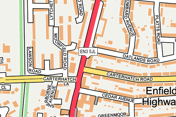 EN3 5JL map - OS OpenMap – Local (Ordnance Survey)