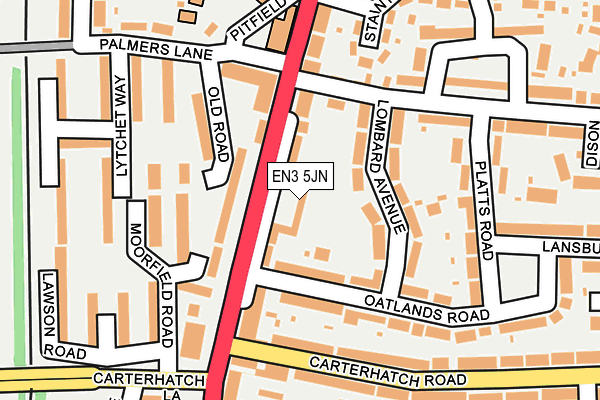 EN3 5JN map - OS OpenMap – Local (Ordnance Survey)