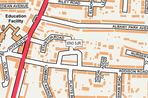 EN3 5JR map - OS OpenMap – Local (Ordnance Survey)